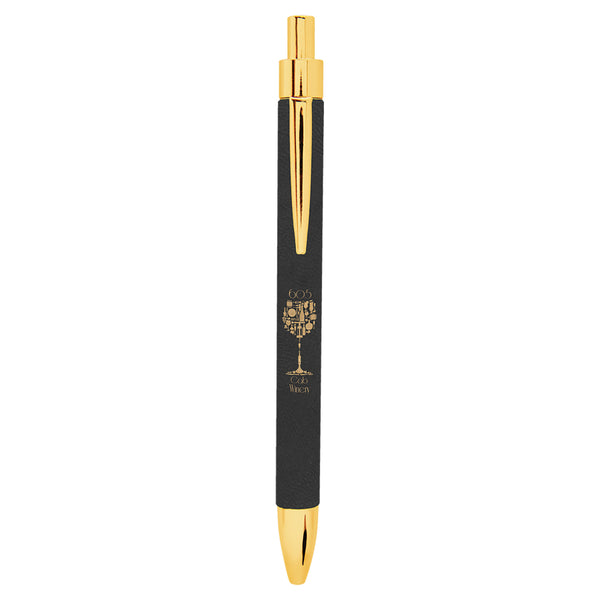 Custom Laser Engraved Leatherette Refillable Ink Pens