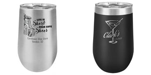 Custom Laser Engraved 12 oz. Polar Camel Vacuum Insulated Stemless Wine Tumbler w/Lid